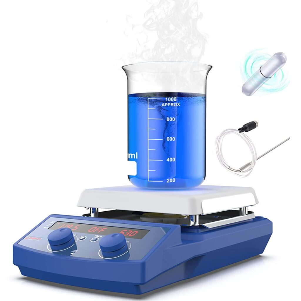 Hot plate with magnetic stirrer